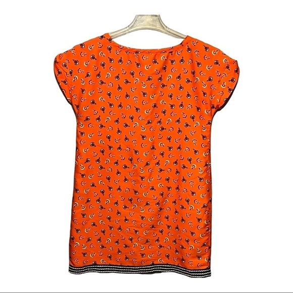 Tommy Hilfiger Anchor Print Shift Dress Orange Nautical Coastal Classic Preppy - Picture 7 of 8